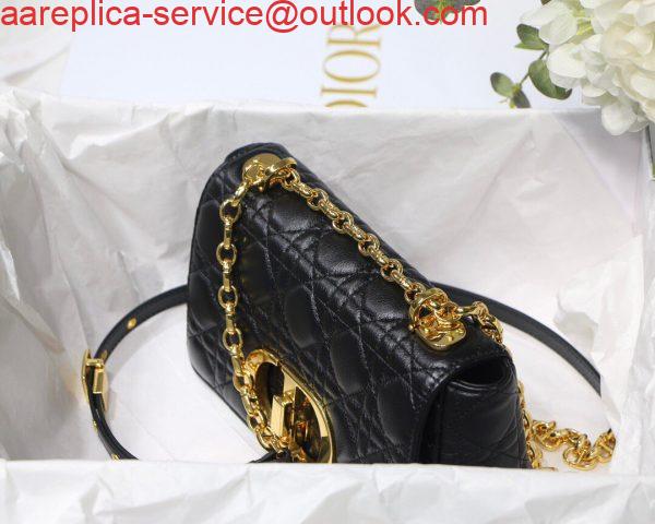 Replica Dior M9241 Dior Small Dior Caro Bag Black 4 Replica Dior M9241 Dior Small Dior Caro Bag Black 4