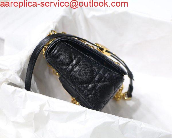 Replica Dior M9241 Dior Small Dior Caro Bag Black 5 Replica Dior M9241 Dior Small Dior Caro Bag Black 5