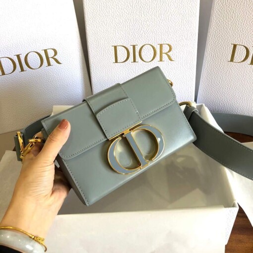 Replica Dior M9204 Dior 30 Montaigne Box Bag Calfskin Gray