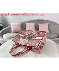 Replica Dior M1286 DIORAMOUR DIOR BOOK TOTE Red and White D-Royaume d'Amour Embroidery 2