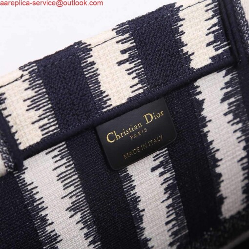 Replica Dior M1286 Dior Book Tote Blue D-Stripes Embroidery 8