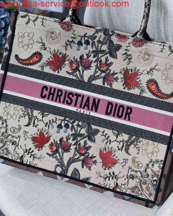Replica Dior M1286 Book Tote Multicolor Flowers Embroidery Replica Dior M1286 Book Tote Multicolor Flowers Embroidery