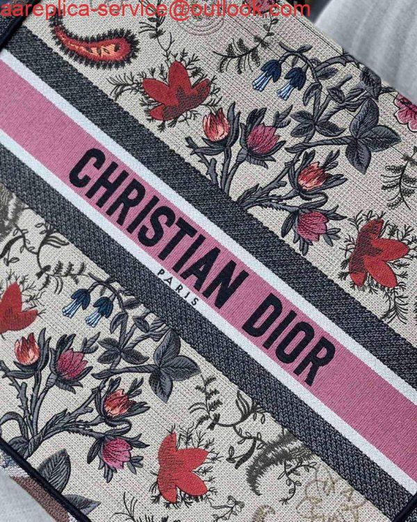 Replica Dior M1286 Book Tote Multicolor Flowers Embroidery 2 Replica Dior M1286 Book Tote Multicolor Flowers Embroidery 2