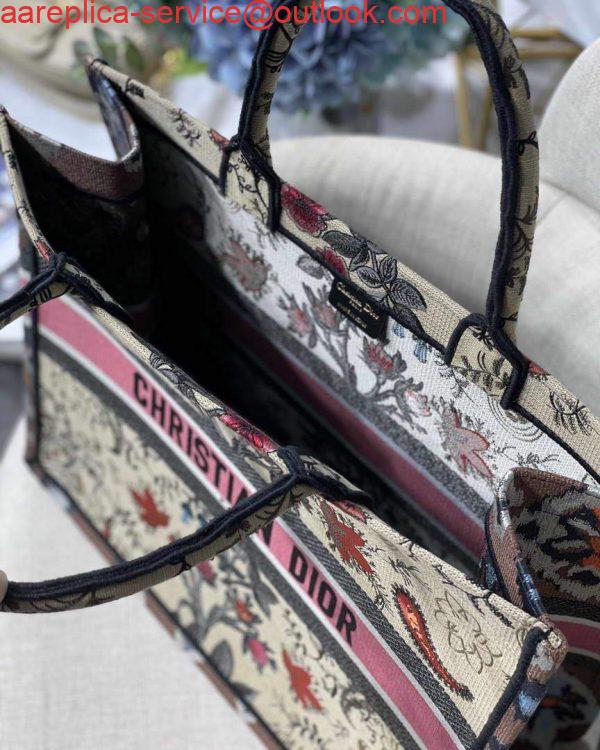 Replica Dior M1286 Book Tote Multicolor Flowers Embroidery 7 Replica Dior M1286 Book Tote Multicolor Flowers Embroidery 7