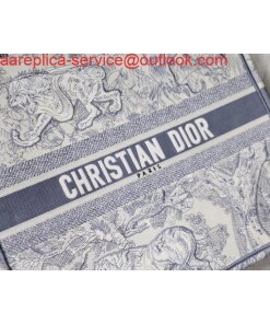 Replica Dior M1286 Book Tote Christian Dior Shoulder Shopping Bag Lion Printer Gray 2