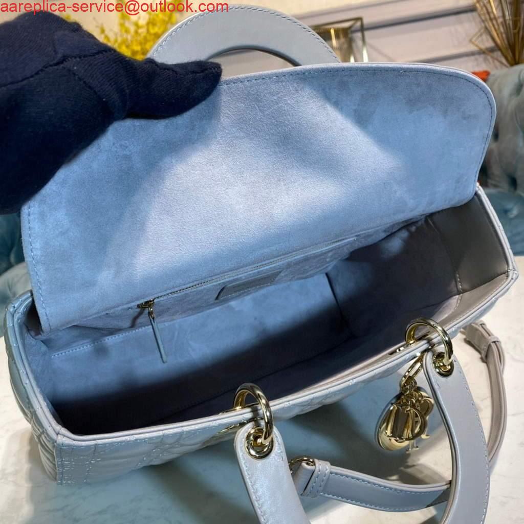 Replica Dior M0566 Large Lady Dior Bag Gray Cannage Lambskin 8 Replica Dior M0566 Large Lady Dior Bag Gray Cannage Lambskin 8