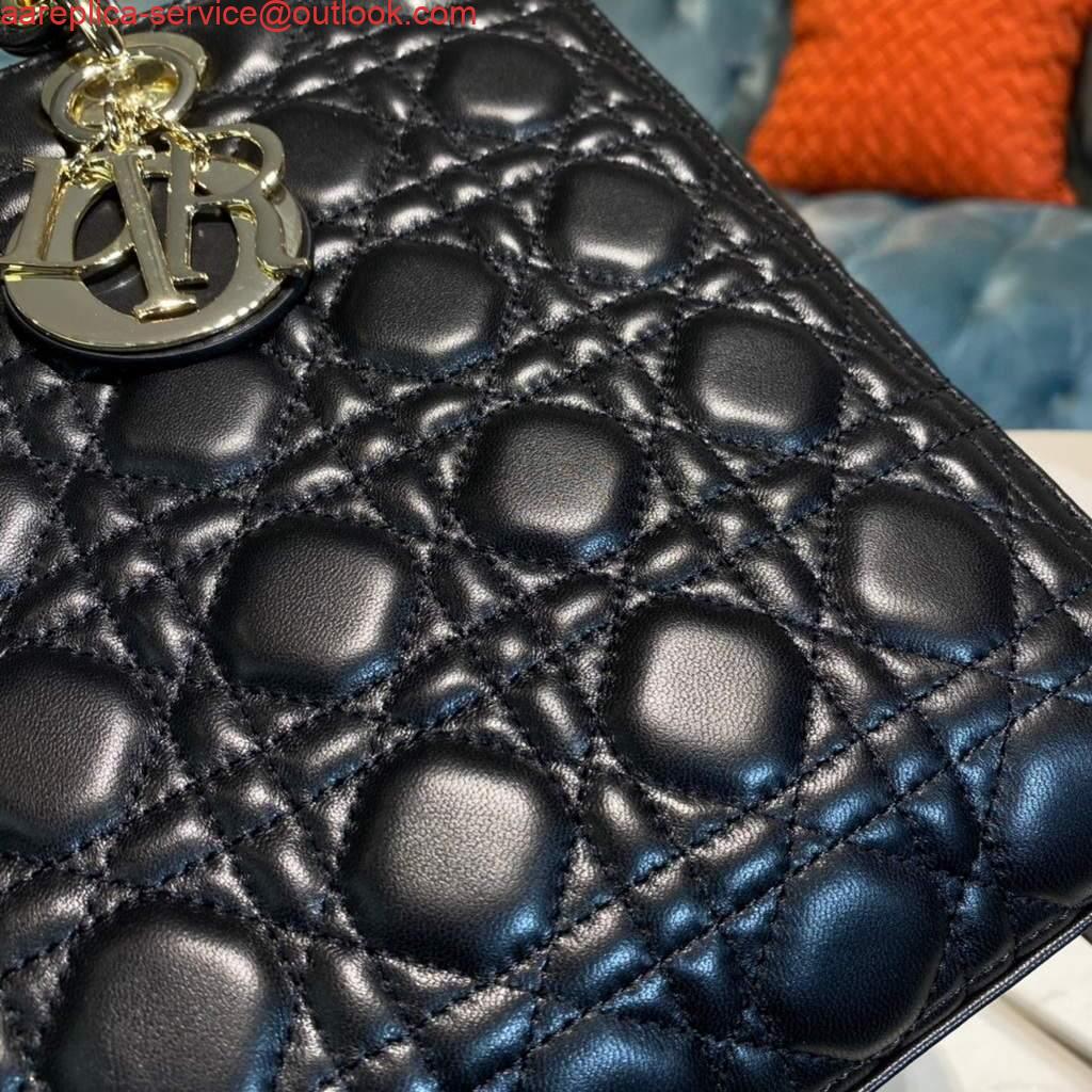 Replica Dior M0566 Large Lady Dior Bag Black Cannage Lambskin 5 Replica Dior M0566 Large Lady Dior Bag Black Cannage Lambskin 5