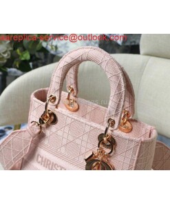 Replica Dior M0565 Medium Lady D-Lite Bag Pink 2