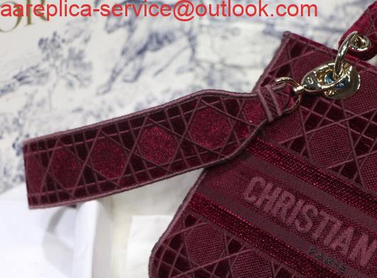 Replica Dior M0565 Lady Dior Medium Tote Bag M950 Wine Red 3 Replica Dior M0565 Lady Dior Medium Tote Bag M950 Wine Red 3