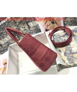 Replica Dior M0565 Lady Dior Medium Tote Bag M950 Red 2