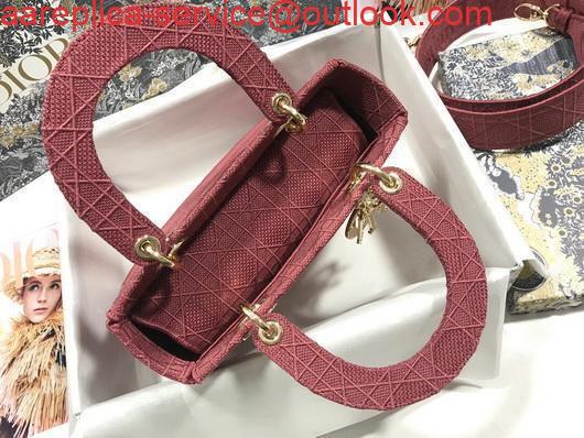 Replica Dior M0565 Lady Dior Medium Tote Bag M950 Red 6 Replica Dior M0565 Lady Dior Medium Tote Bag M950 Red 6