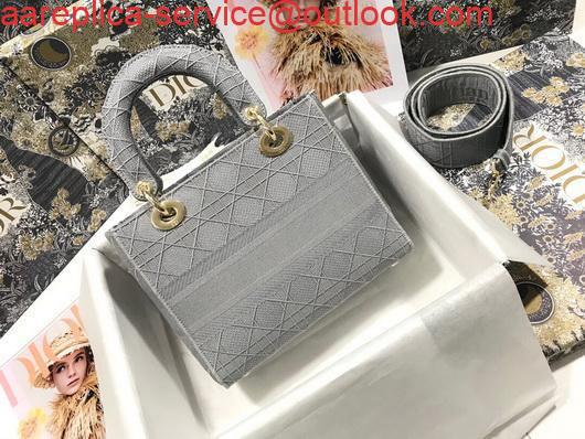 Replica Dior M0565 Lady Dior Medium Tote Bag M950 Gray Replica Dior M0565 Lady Dior Medium Tote Bag M950 Gray