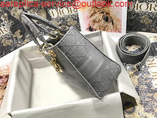 Replica Dior M0565 Lady Dior Medium Tote Bag M950 Gray 2 Replica Dior M0565 Lady Dior Medium Tote Bag M950 Gray 2