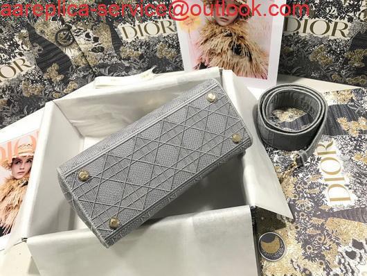 Replica Dior M0565 Lady Dior Medium Tote Bag M950 Gray 3 Replica Dior M0565 Lady Dior Medium Tote Bag M950 Gray 3