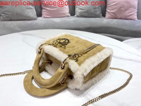 Replica Dior M0505 Mini Lady Dior Bag Shearling Camel Colored 8 Replica Dior M0505 Mini Lady Dior Bag Shearling Camel Colored 8