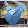 Replica Dior M0446 Saddle Bag Dior Navy Blue Calfskin Bag 10