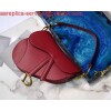 Replica Dior M0446 Dior Saddle Bag M0447 Red Grained Calfskin