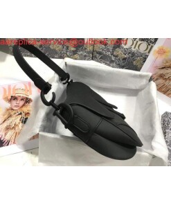 Replica Dior M0446 Dior Saddle Bag M0447 Black Ultramatte Calfskin 2