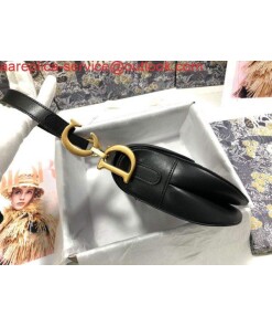 Replica Dior M0446 Dior Saddle Bag M0447 Black Goatskin 2