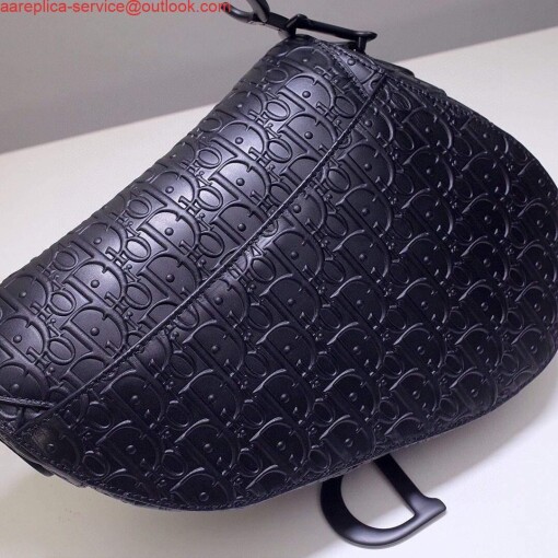Replica Dior M0446 Dior Saddle Bag M0447 Apricot Grained Calfskin Black Pinter logo 5