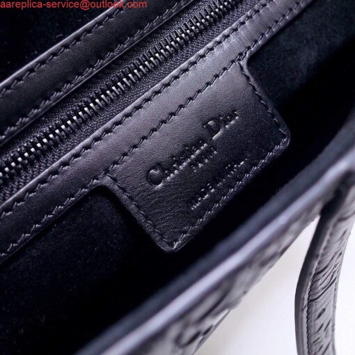 Replica Dior M0446 Dior Saddle Bag M0447 Apricot Grained Calfskin Black Pinter logo 8