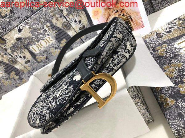 Replica Dior M0446 Dior Saddle Bag Grey Toile de Jouy Reverse Jacquard 3 Replica Dior M0446 Dior Saddle Bag Grey Toile de Jouy Reverse Jacquard 3