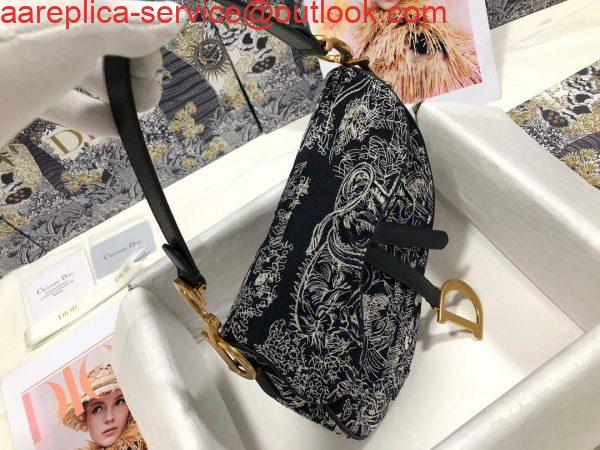 Replica Dior M0446 Dior Saddle Bag Grey Toile de Jouy Reverse Jacquard 5 Replica Dior M0446 Dior Saddle Bag Grey Toile de Jouy Reverse Jacquard 5