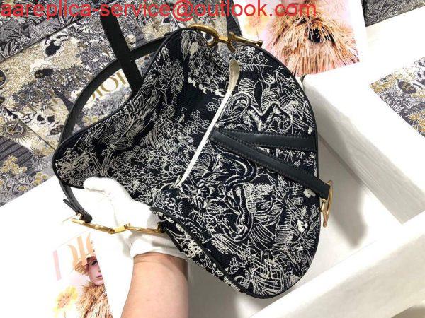 Replica Dior M0446 Dior Saddle Bag Grey Toile de Jouy Reverse Jacquard 6 Replica Dior M0446 Dior Saddle Bag Grey Toile de Jouy Reverse Jacquard 6