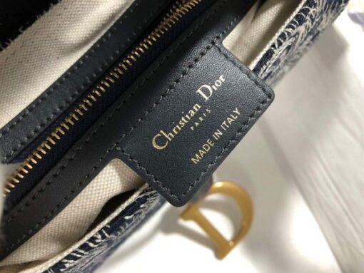 Replica Dior M0446 Dior Saddle Bag Grey Toile de Jouy Reverse Jacquard 8