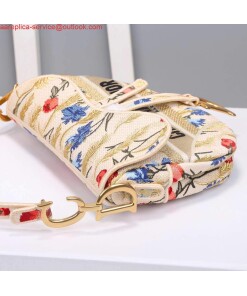 Replica Dior M0446 Dior Multicolor Flowers Embroidery Saddle Bag 2