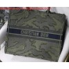 Replica Dior Book Tote M1286 Green Camouflage Embroidery Shopping Bag