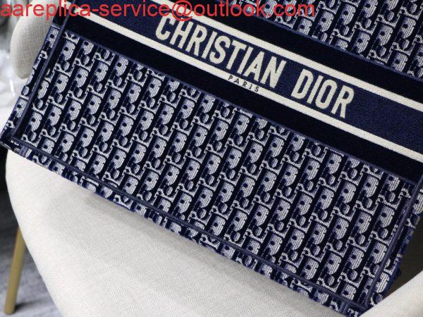 Replica Dior Book Tote M1286 Blue Dior Oblique Velvet 4 Replica Dior Book Tote M1286 Blue Dior Oblique Velvet 4