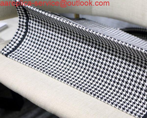 Replica Dior Book Tote M1286 Black and White Houndstooth Embroidery 7 Replica Dior Book Tote M1286 Black and White Houndstooth Embroidery 7