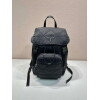 Replica Prada 1BZ074 Re-Nylon and Brushed Leather Backpack Black 9