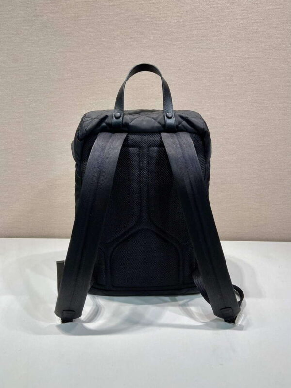 Replica Prada 2VZ135 Re-Nylon Padded Backpack With Hood Black 4