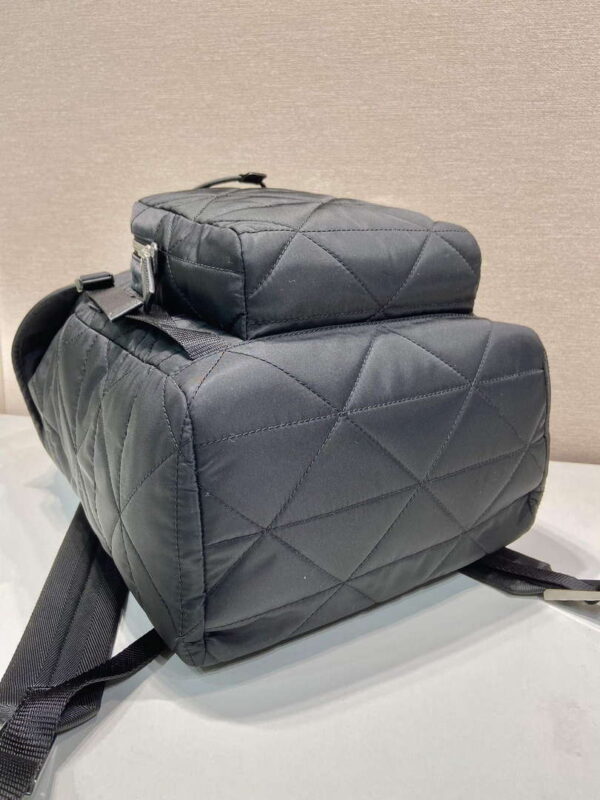 Replica Prada 2VZ135 Re-Nylon Padded Backpack With Hood Black 6