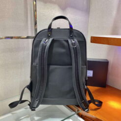 Replica Prada 2VZ084 Re-Nylon and Leather Backpack Black 2