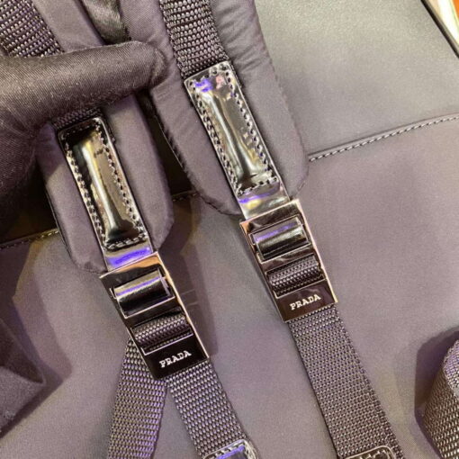 Replica Prada 2VZ084 Re-Nylon and Leather Backpack Black 5