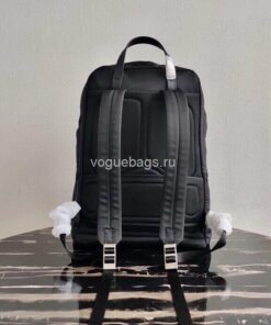 Replica Prada 2VZ048 Nylon And Saffiano Leather Backpack Bag in Black 2