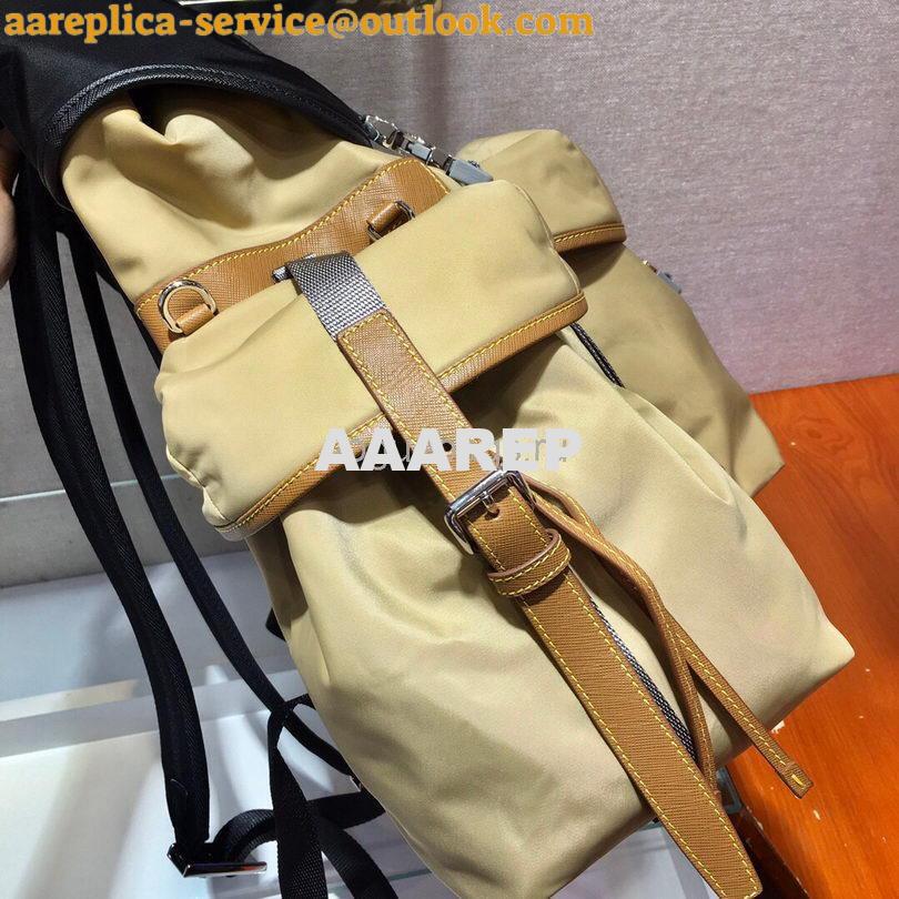 Replica Prada 2VZ074 Nylon Backpack Bag in Brown 2 Replica Prada 2VZ074 Nylon Backpack Bag in Brown 2