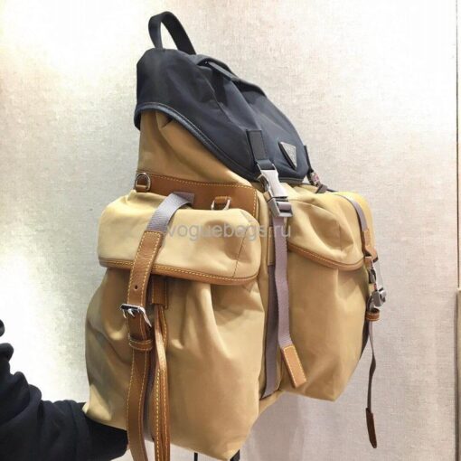 Replica Prada 2VZ074 Nylon Backpack Bag in Brown 3