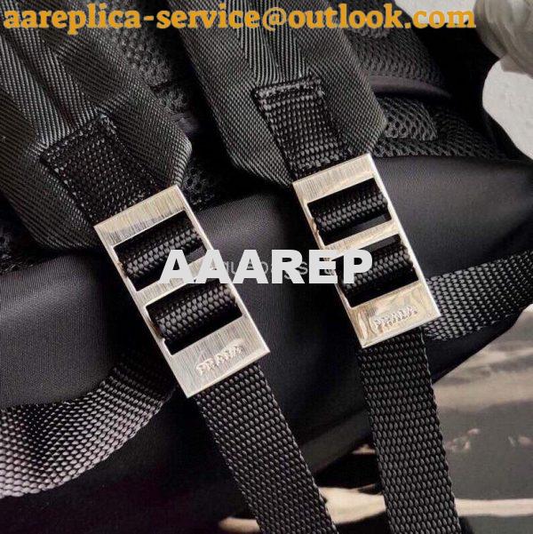 Replica Prada 2VZ048 Nylon And Saffiano Leather Backpack Bag in Black 4 Replica Prada 2VZ048 Nylon And Saffiano Leather Backpack Bag in Black 4