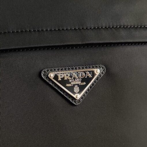 Replica Prada 2VZ048 Nylon And Saffiano Leather Backpack Bag in Black 5
