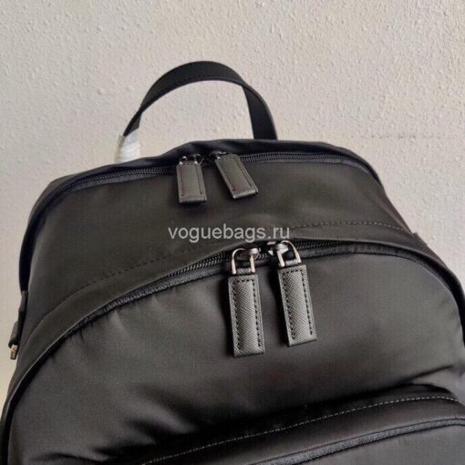 Replica Prada 2VZ048 Nylon And Saffiano Leather Backpack Bag in Black 6