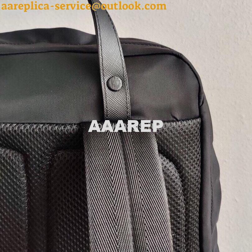 Replica Prada 2VZ048 Nylon And Saffiano Leather Backpack Bag in Black 7 Replica Prada 2VZ048 Nylon And Saffiano Leather Backpack Bag in Black 7