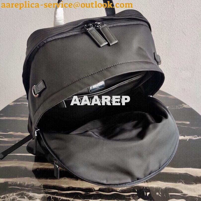 Replica Prada 2VZ048 Nylon And Saffiano Leather Backpack Bag in Black 8 Replica Prada 2VZ048 Nylon And Saffiano Leather Backpack Bag in Black 8