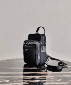 Replica Prada 2VZ026 Nylon Backpack Bag in Black Replica Prada 2VZ026 Nylon Backpack Bag in Black
