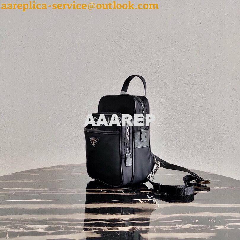 Replica Prada 2VZ026 Nylon Backpack Bag in Black Replica Prada 2VZ026 Nylon Backpack Bag in Black