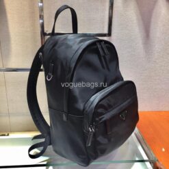 Replica Prada 2V066 Tessuto Zainetto Nylon And Leather Backpack in Black 2