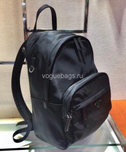 Replica Prada 2V066 Tessuto Zainetto Nylon And Leather Backpack in Black 2